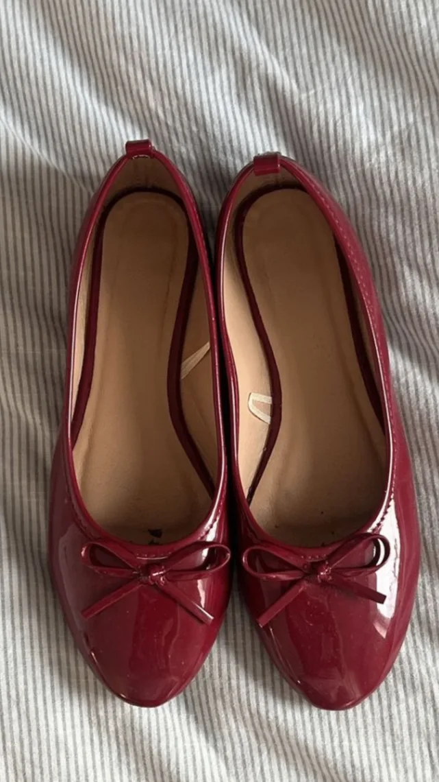 Maroon Ballet Flats Women’s Shoes