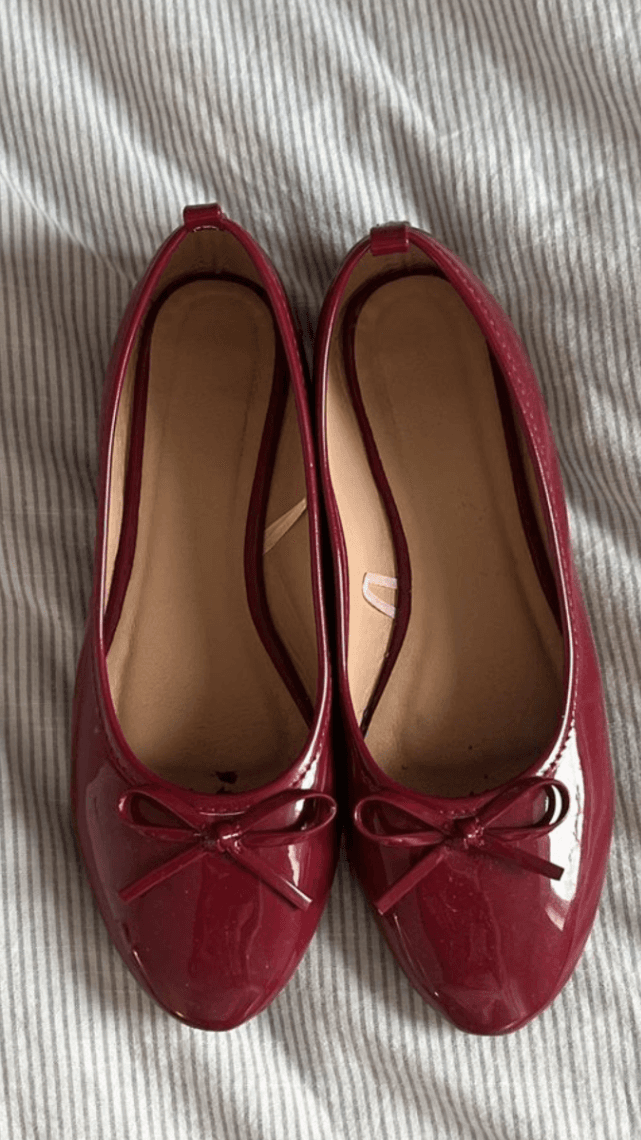 Maroon Ballet Flats Women’s Shoes