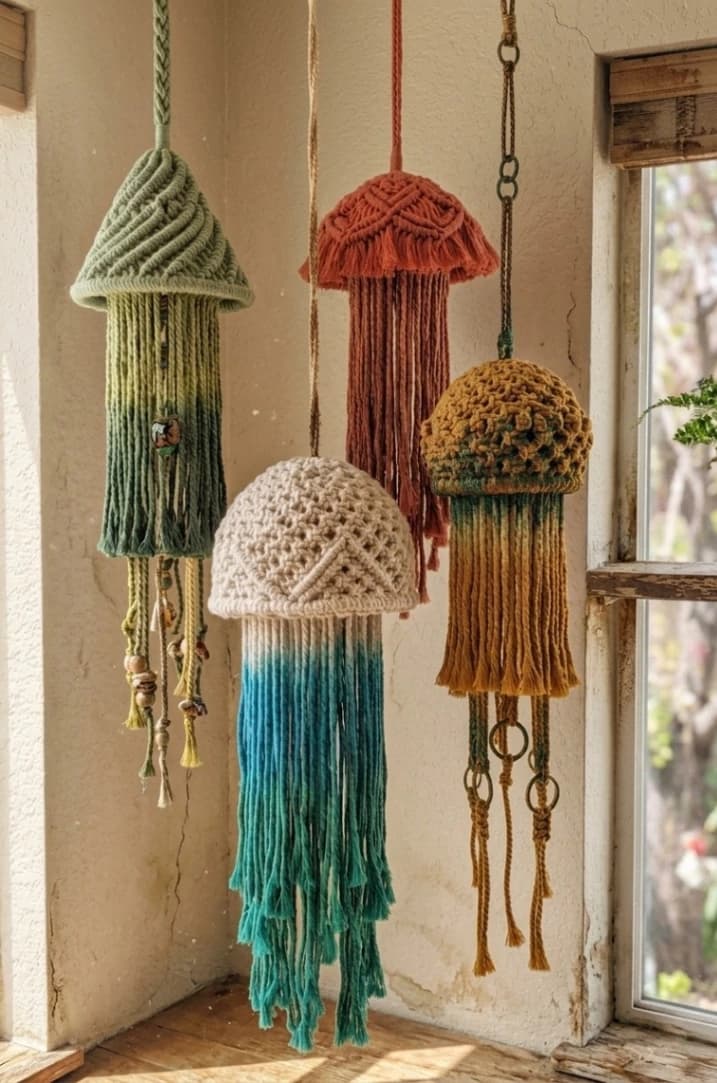 Macrame Jellyfish Wall Hanging