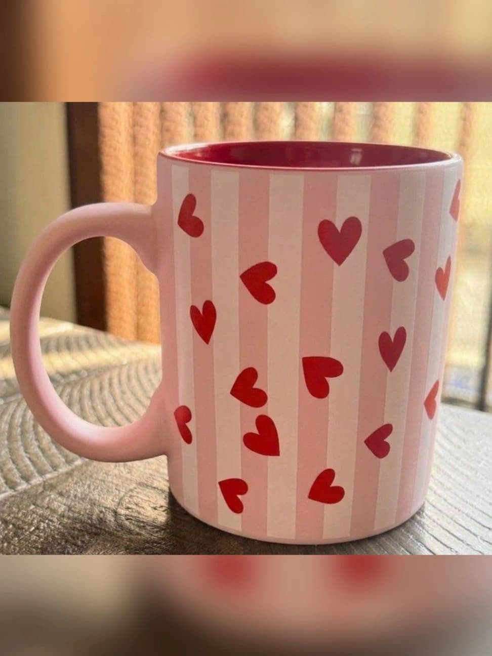 Custom Mugs with Picture | Pink Heart Mug, Print Any Name or Photo