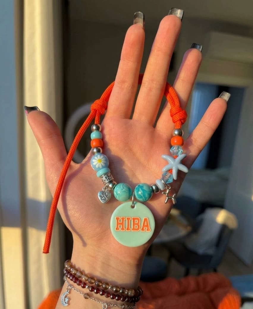 Name Bracelet for Girls | Beaded Charm Bracelet with Custom Name Tag
