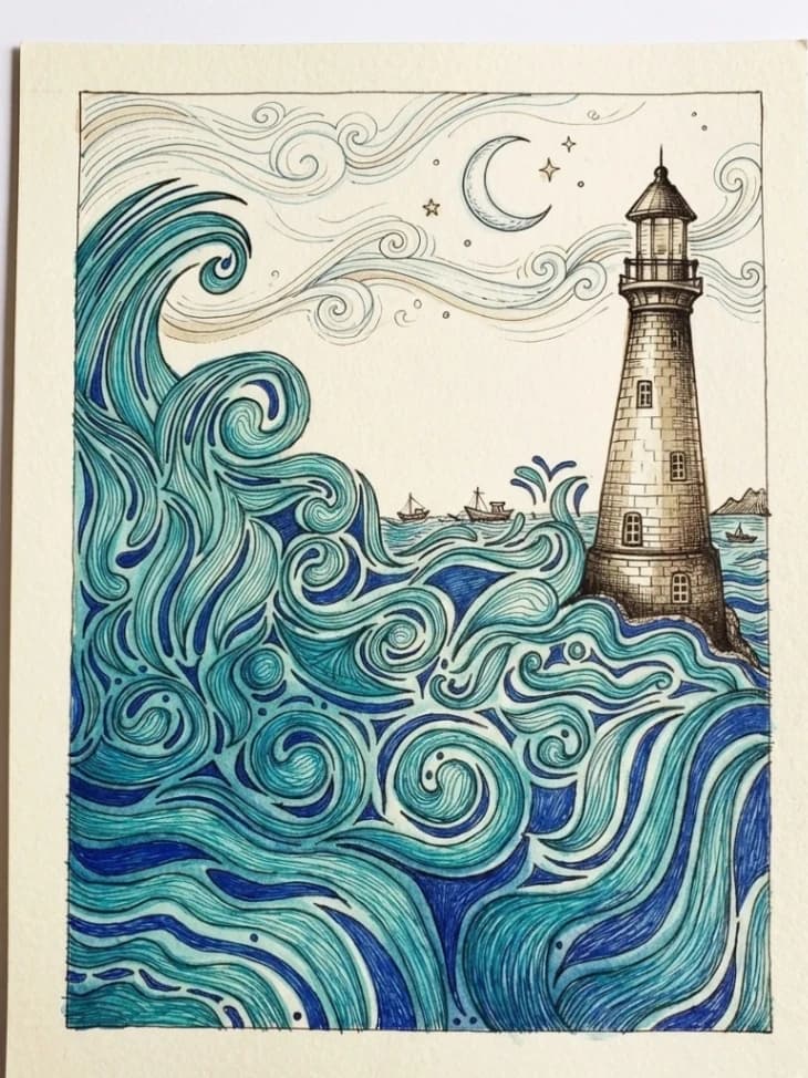 Customized Sketch Frame | Hand Drawn Ink & Watercolour Art, Framed to Order
