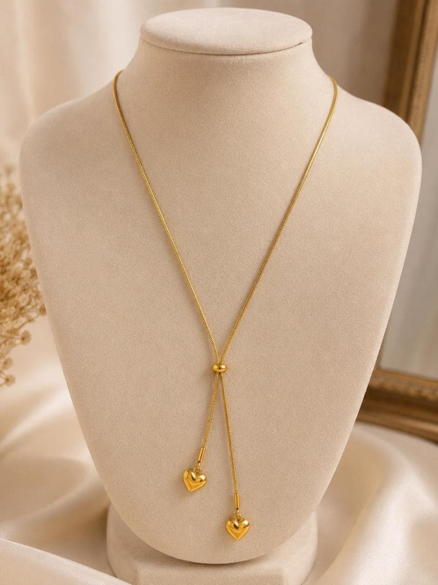 Double Heart Neckpeice